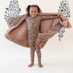 Discount Kyte Baby Long Sleeve Pajamas in Latte Leopard