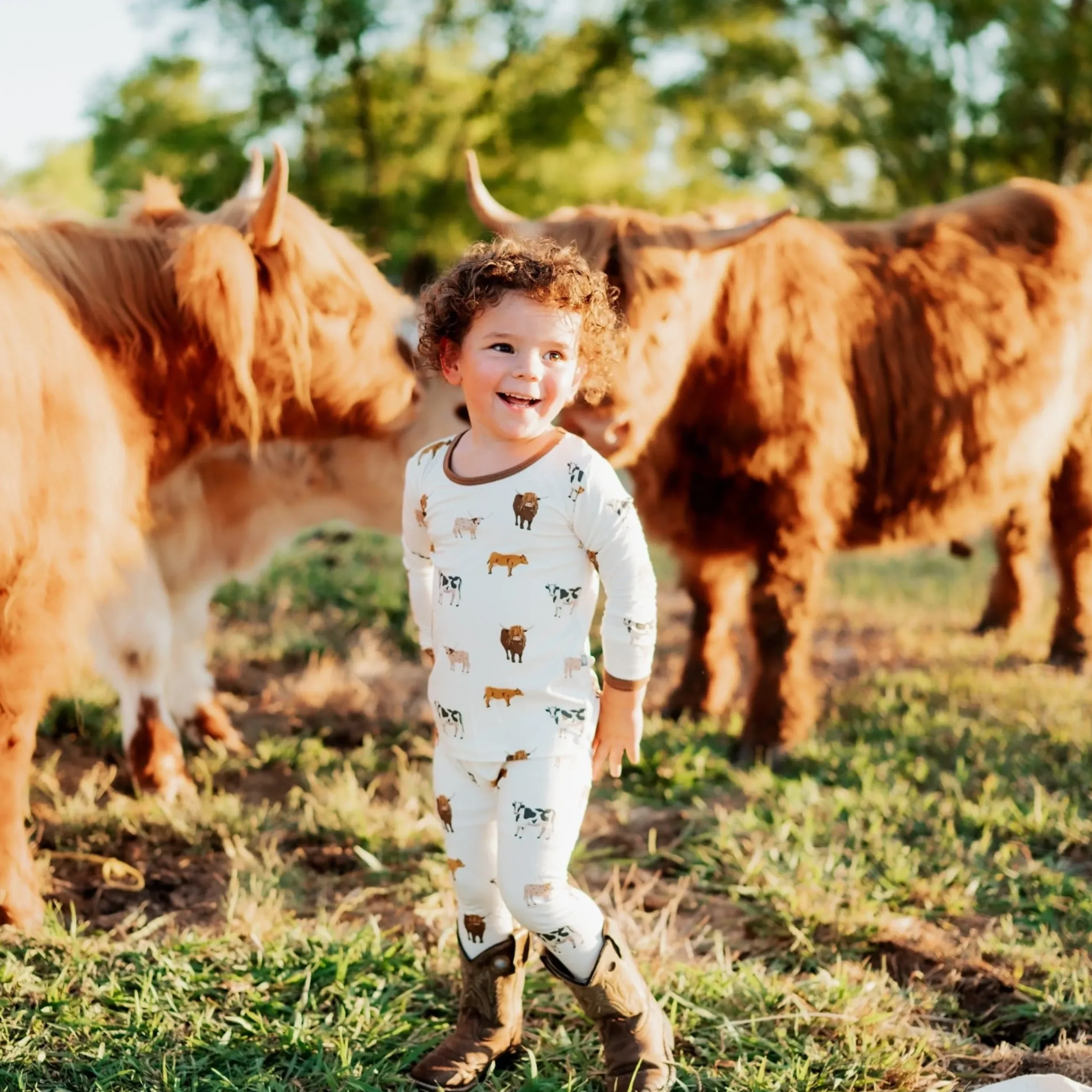 Online Kyte Baby Long Sleeve Pajamas in Moo