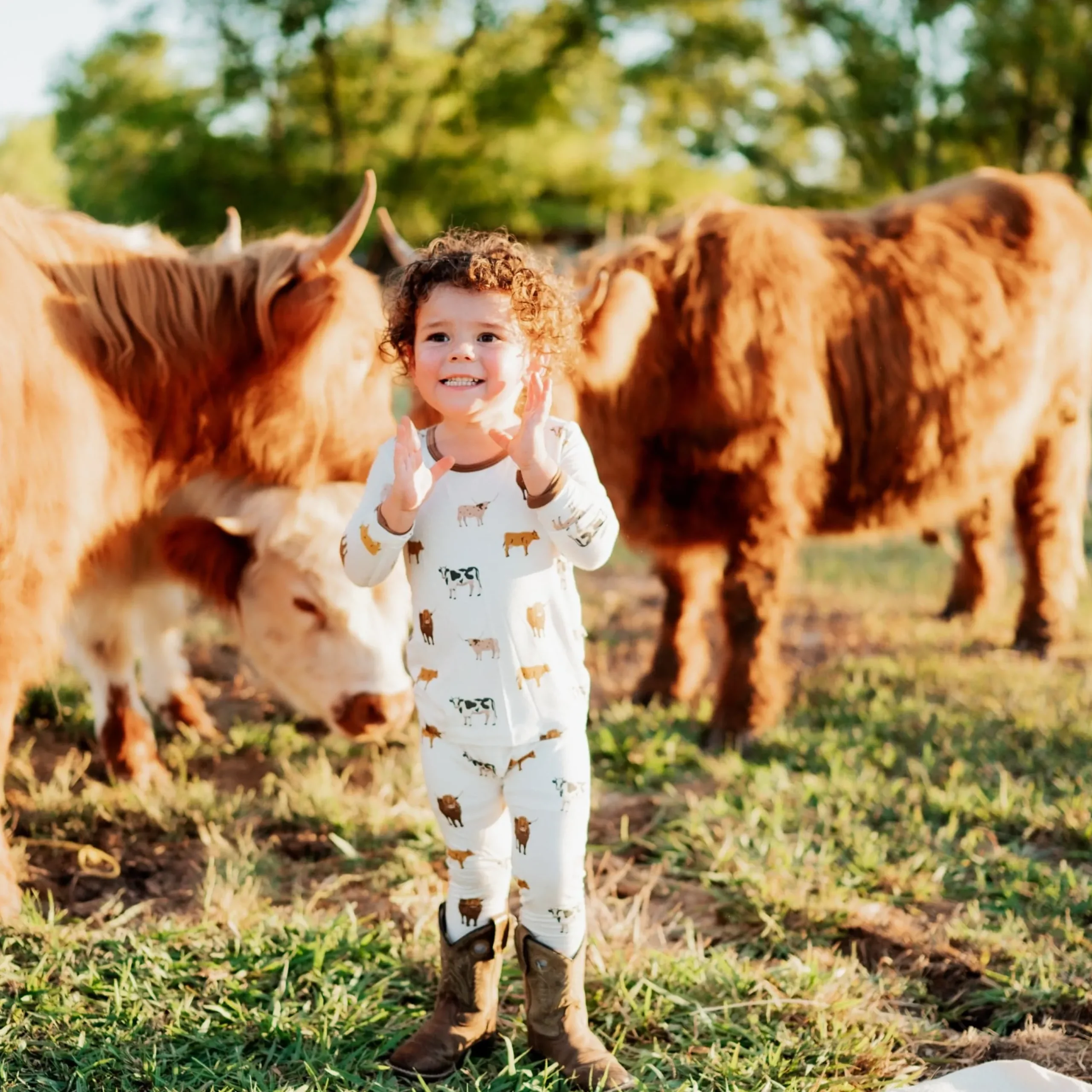 Online Kyte Baby Long Sleeve Pajamas in Moo