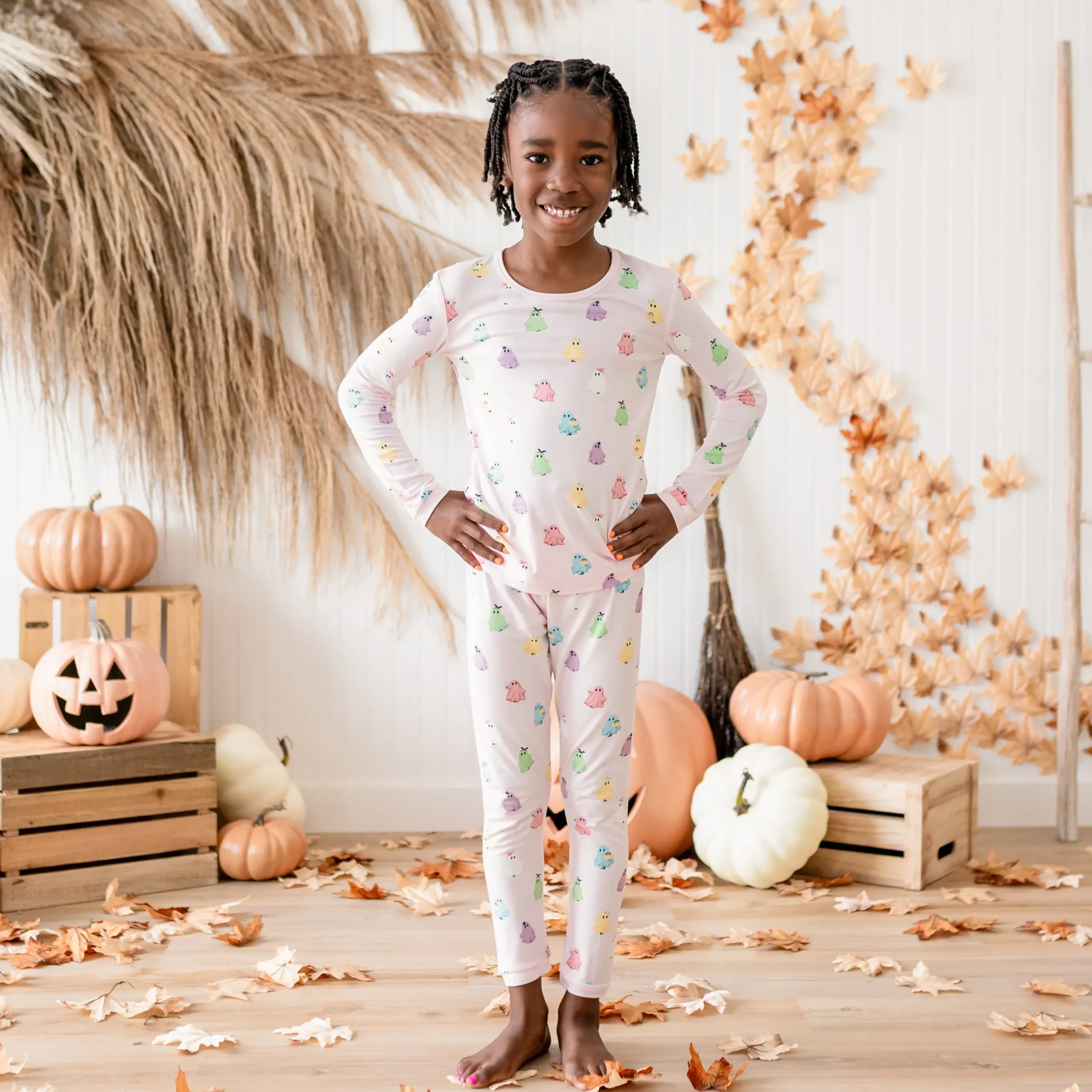 Sale Kyte Baby Long Sleeve Pajamas in Pastel Ghost