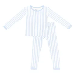 Hot Kyte Baby Long Sleeve Pajamas in Small Mist Stripe