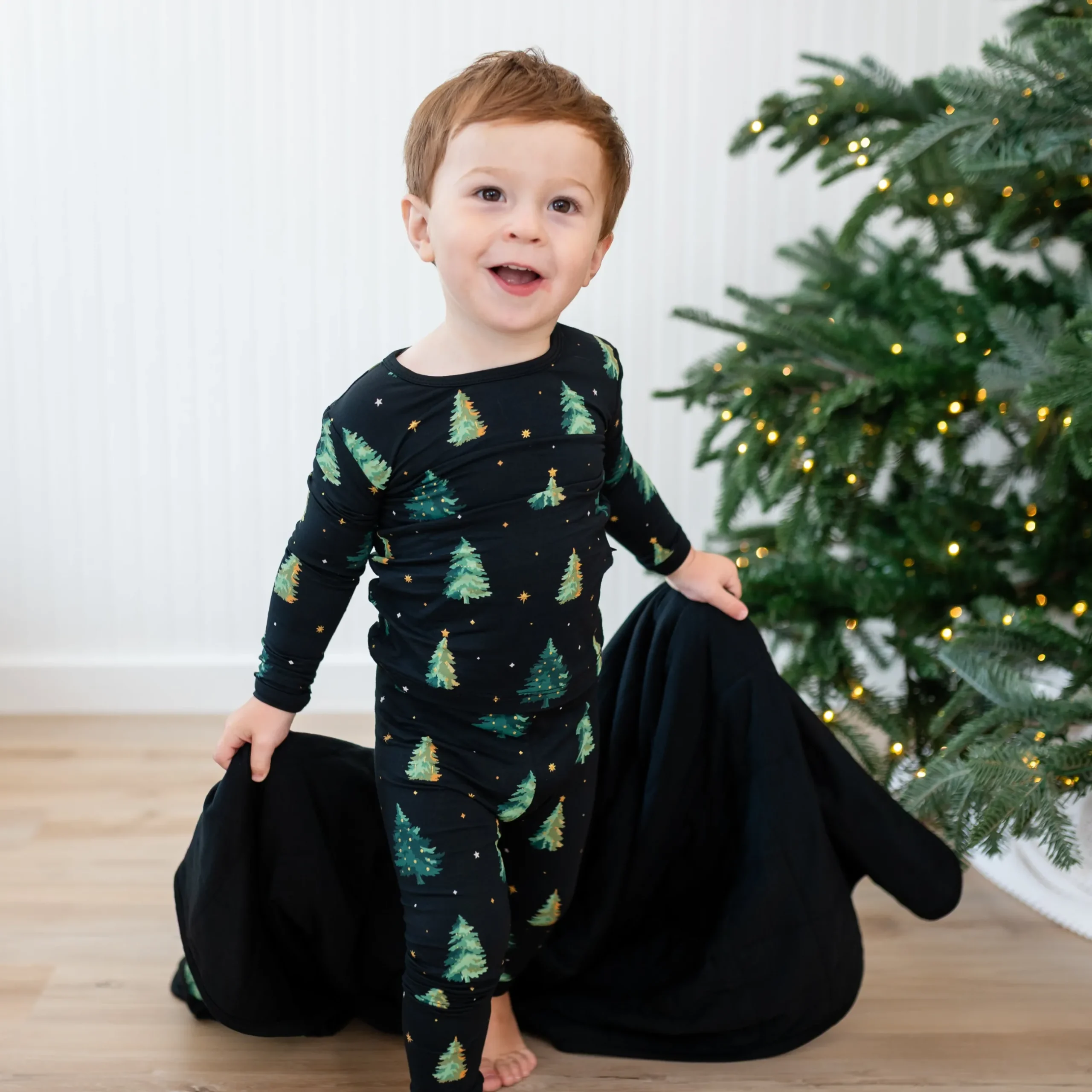 Clearance Kyte Baby Long Sleeve Pajamas in Twinkle Tree