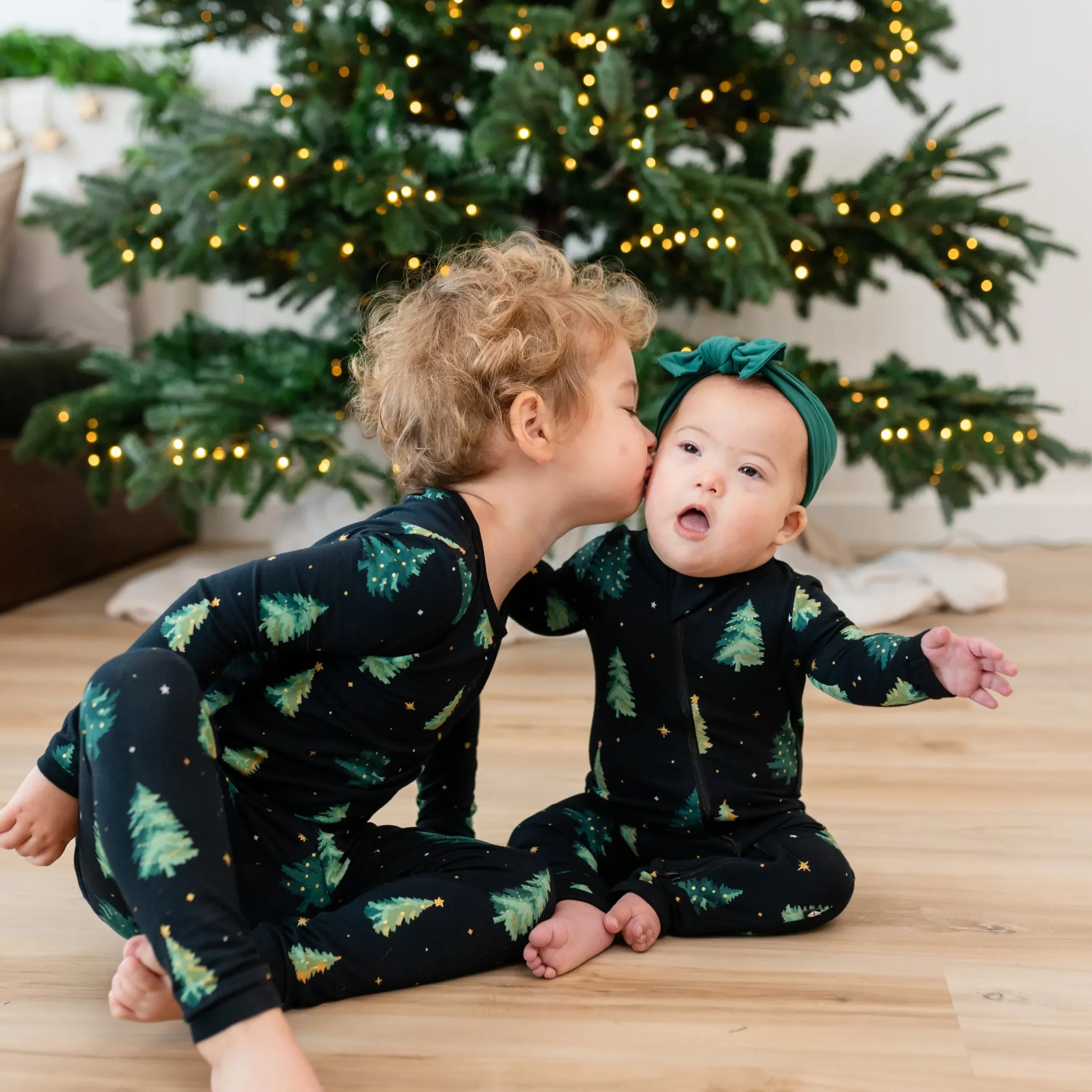 Clearance Kyte Baby Long Sleeve Pajamas in Twinkle Tree