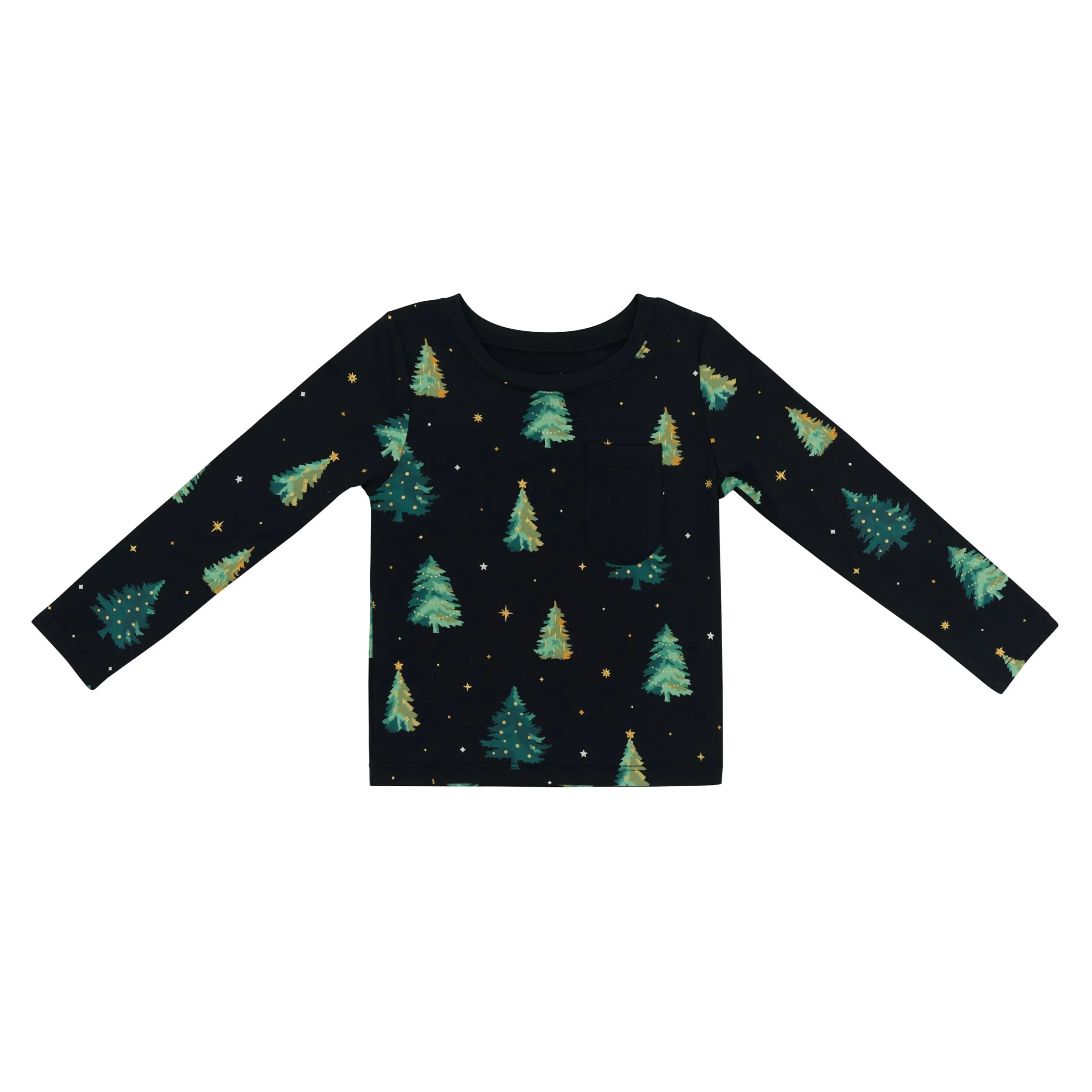 Sale Kyte Baby Long Sleeve Toddler Crew Neck Tee in Twinkle Tree