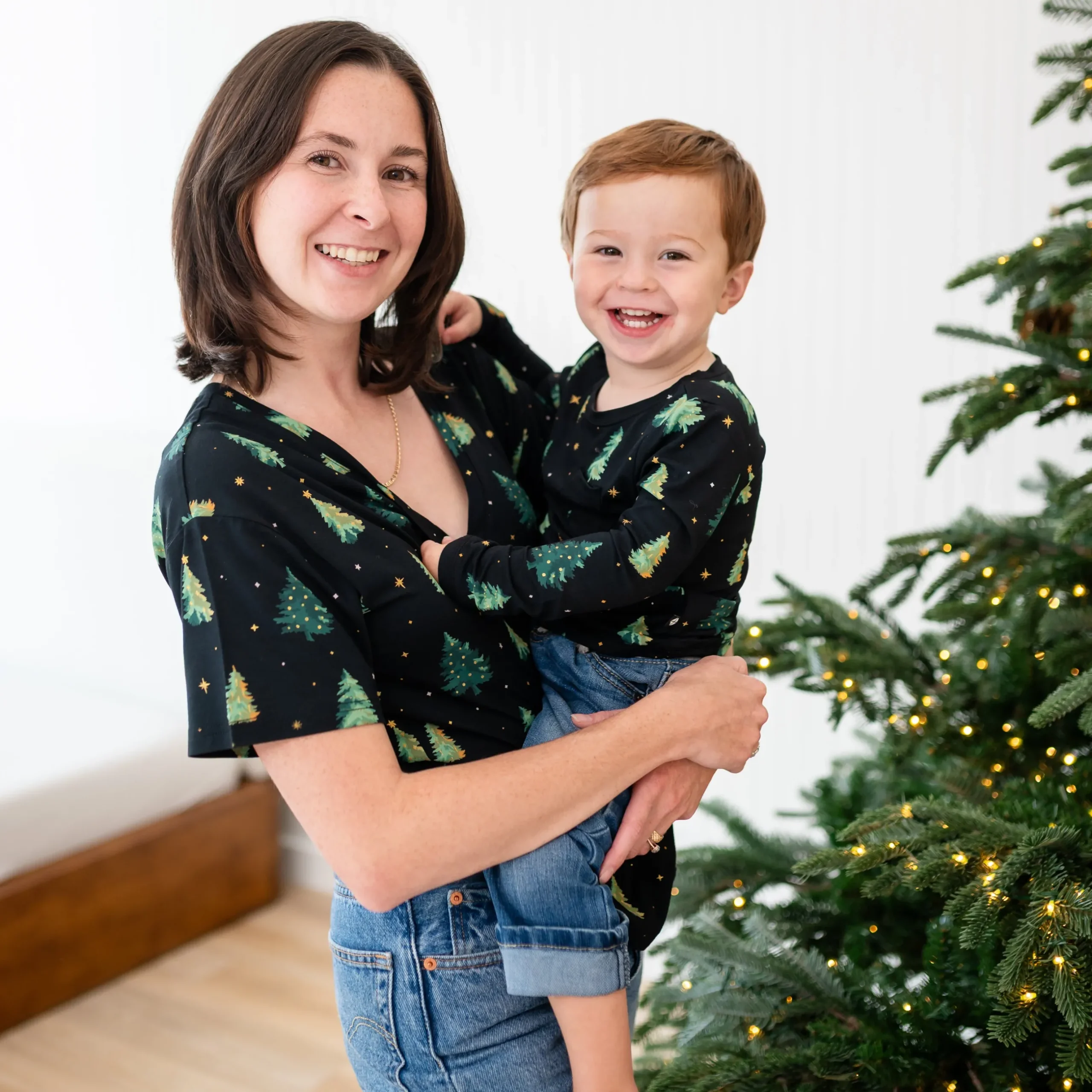 Sale Kyte Baby Long Sleeve Toddler Crew Neck Tee in Twinkle Tree