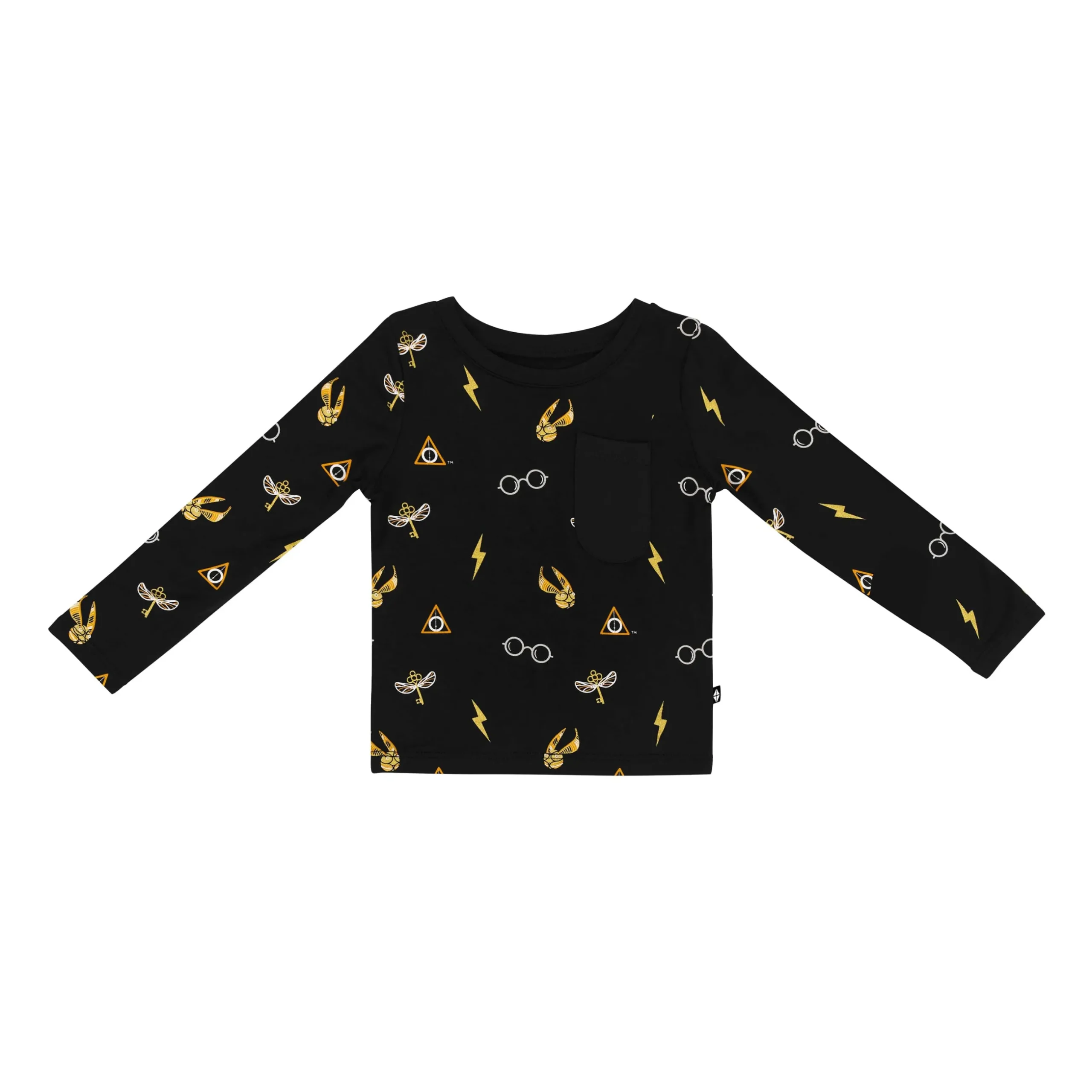 Discount Kyte Baby Long Sleeve Toddler Crew Neck Tee in Midnight Icon