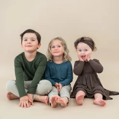 Kyte Baby Long Sleeve Toddler Crew Neck Tee in Fir