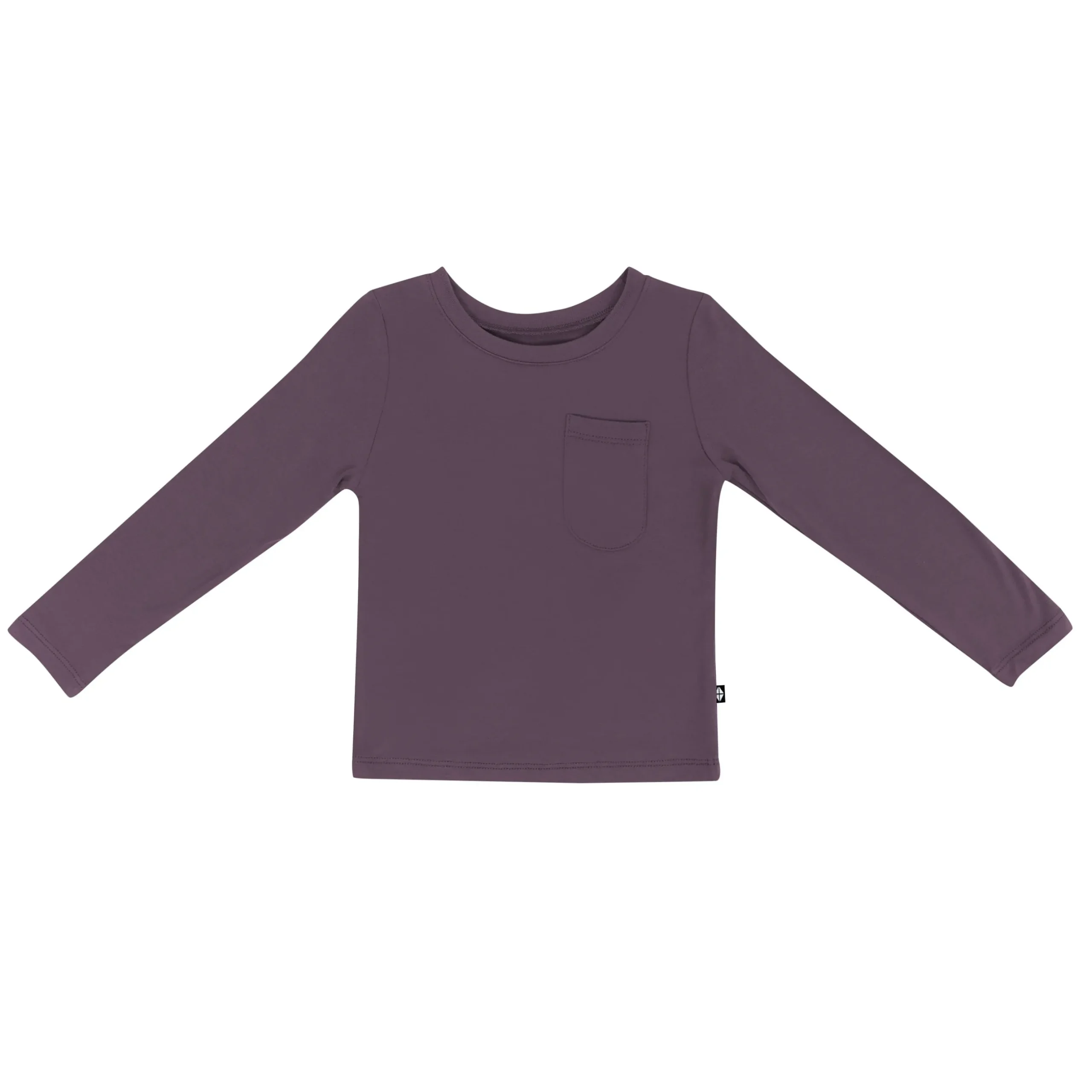 Clearance Kyte Baby Long Sleeve Toddler Crew Neck Tee in Currant