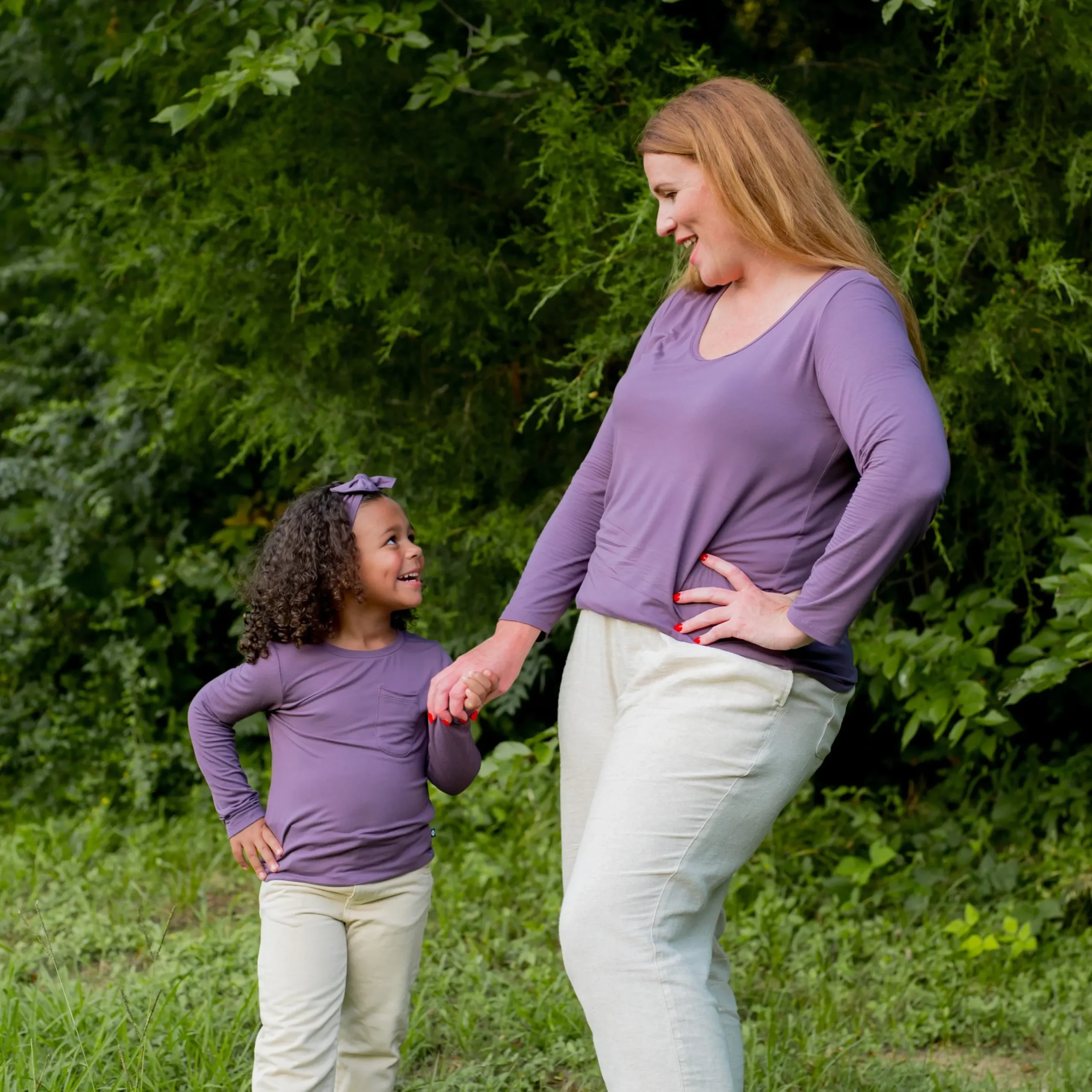 Clearance Kyte Baby Long Sleeve Toddler Crew Neck Tee in Currant