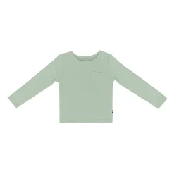 Outlet Kyte Baby Long Sleeve Toddler Crew Neck Tee in Thyme