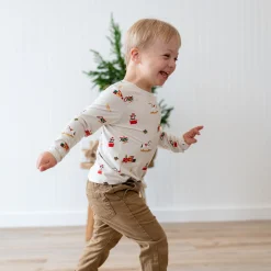 Kyte Baby Long Sleeve Toddler Crew Neck Tee in Vintage Toys