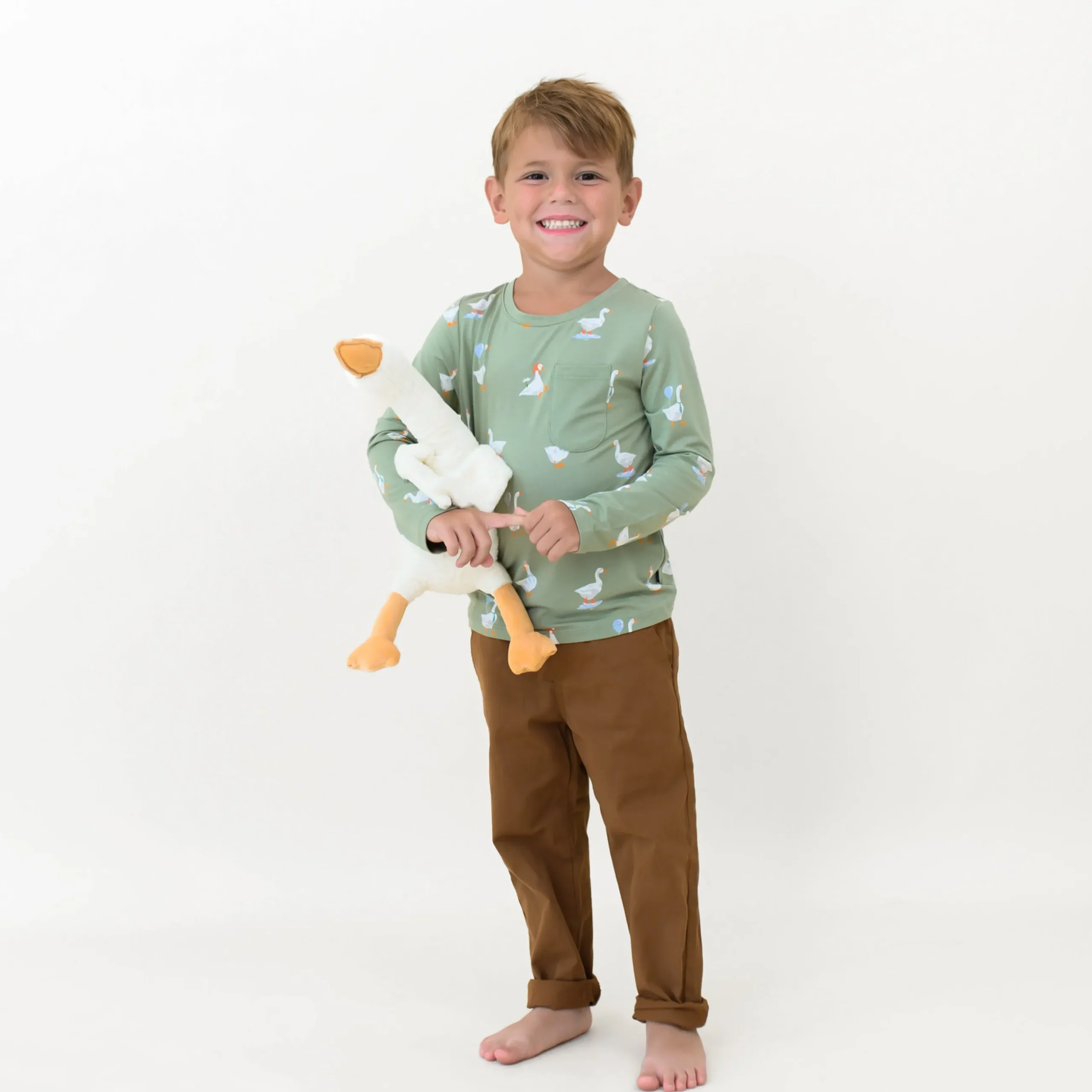 Discount Kyte Baby Long Sleeve Toddler Crew Neck Tee in Silly Goose