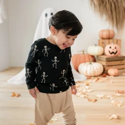 Kyte Baby Long Sleeve Toddler Crew Neck Tee in Skeleton