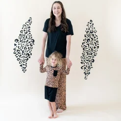 Kyte Baby Long Sleeve Toddler Crew Neck Tee in Latte Leopard