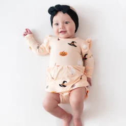 Online Kyte Baby Long Sleeve Twirl Bodysuit Dress in Bewitched