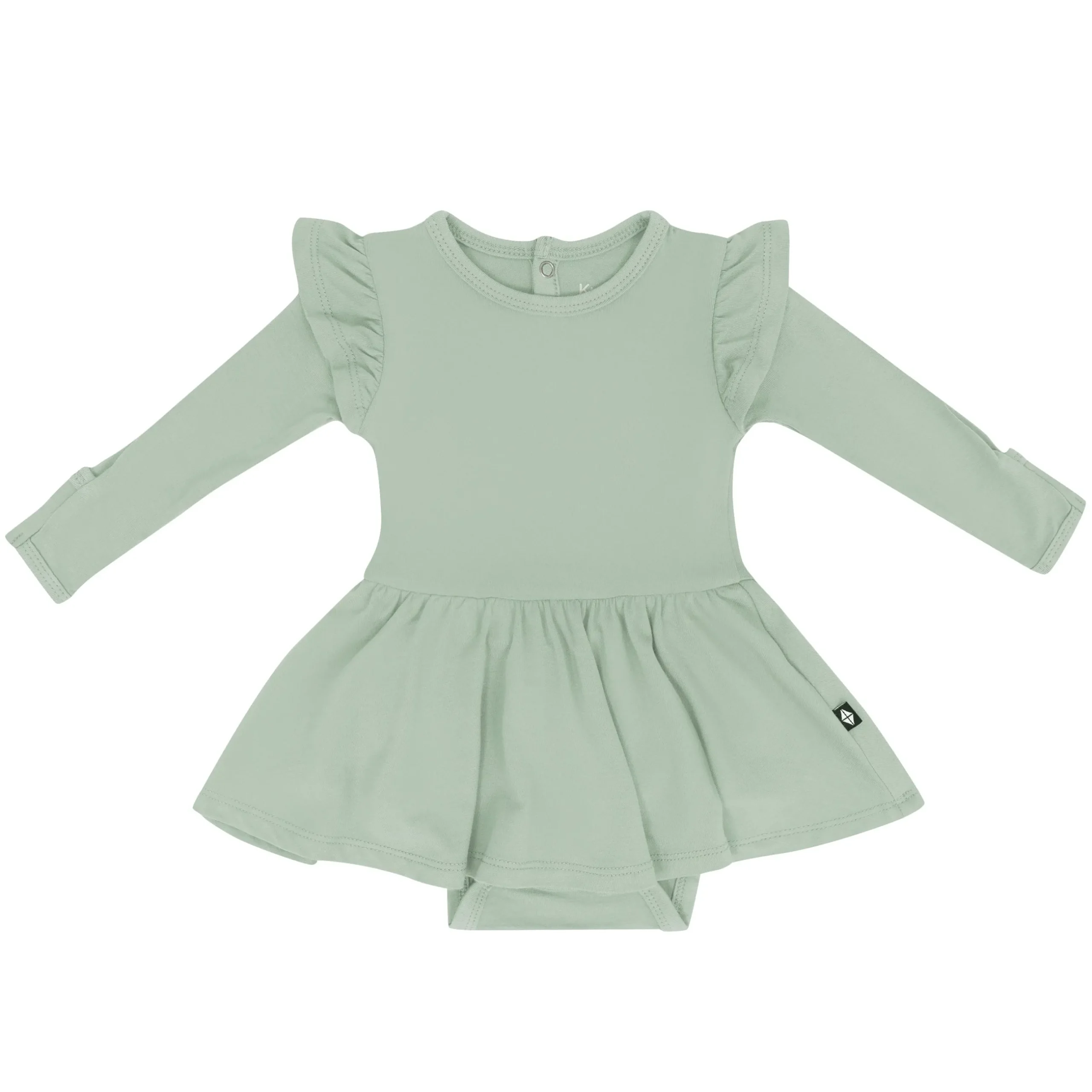 Discount Kyte Baby Long Sleeve Twirl Bodysuit Dress in Thyme