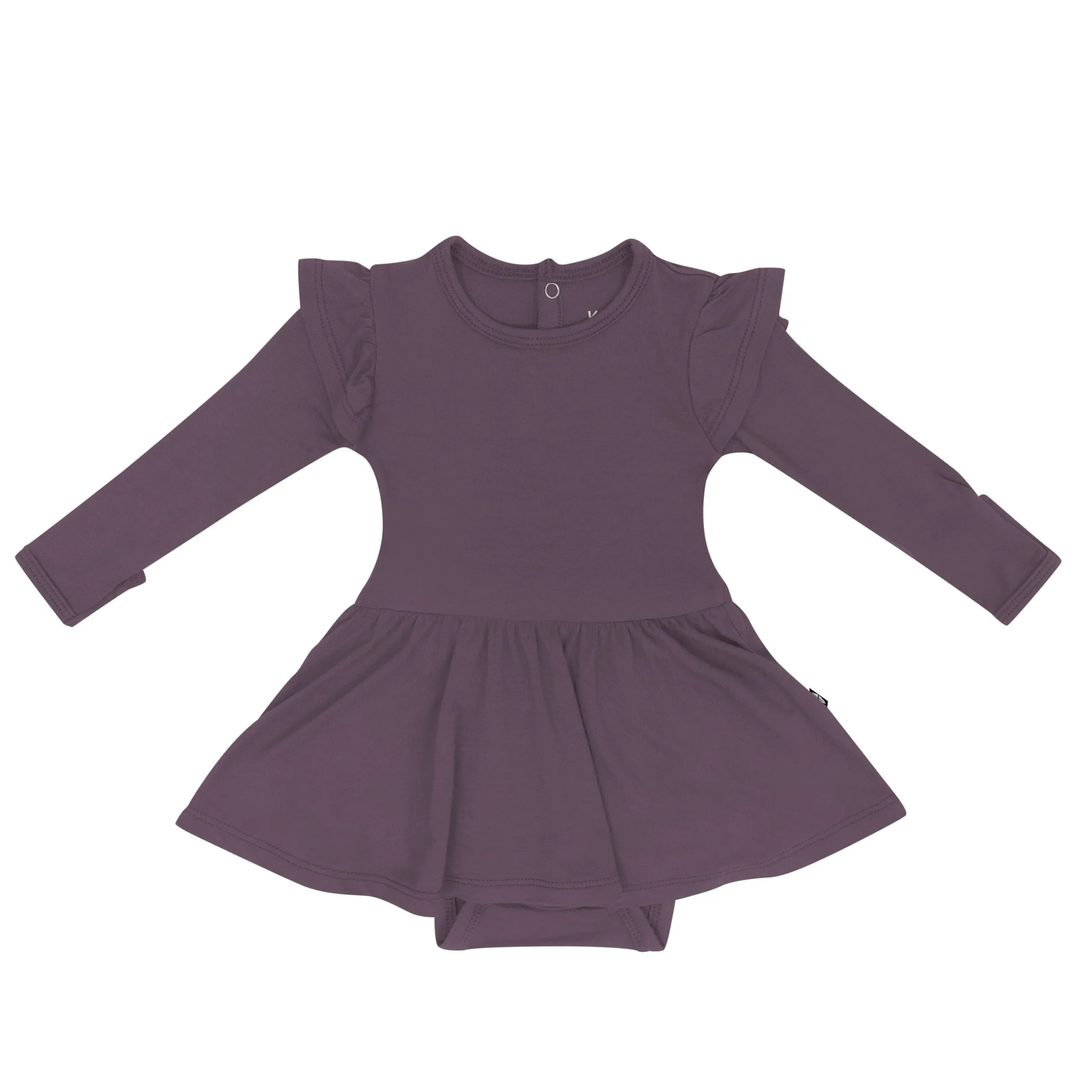 Discount Kyte Baby Long Sleeve Twirl Bodysuit Dress in Currant