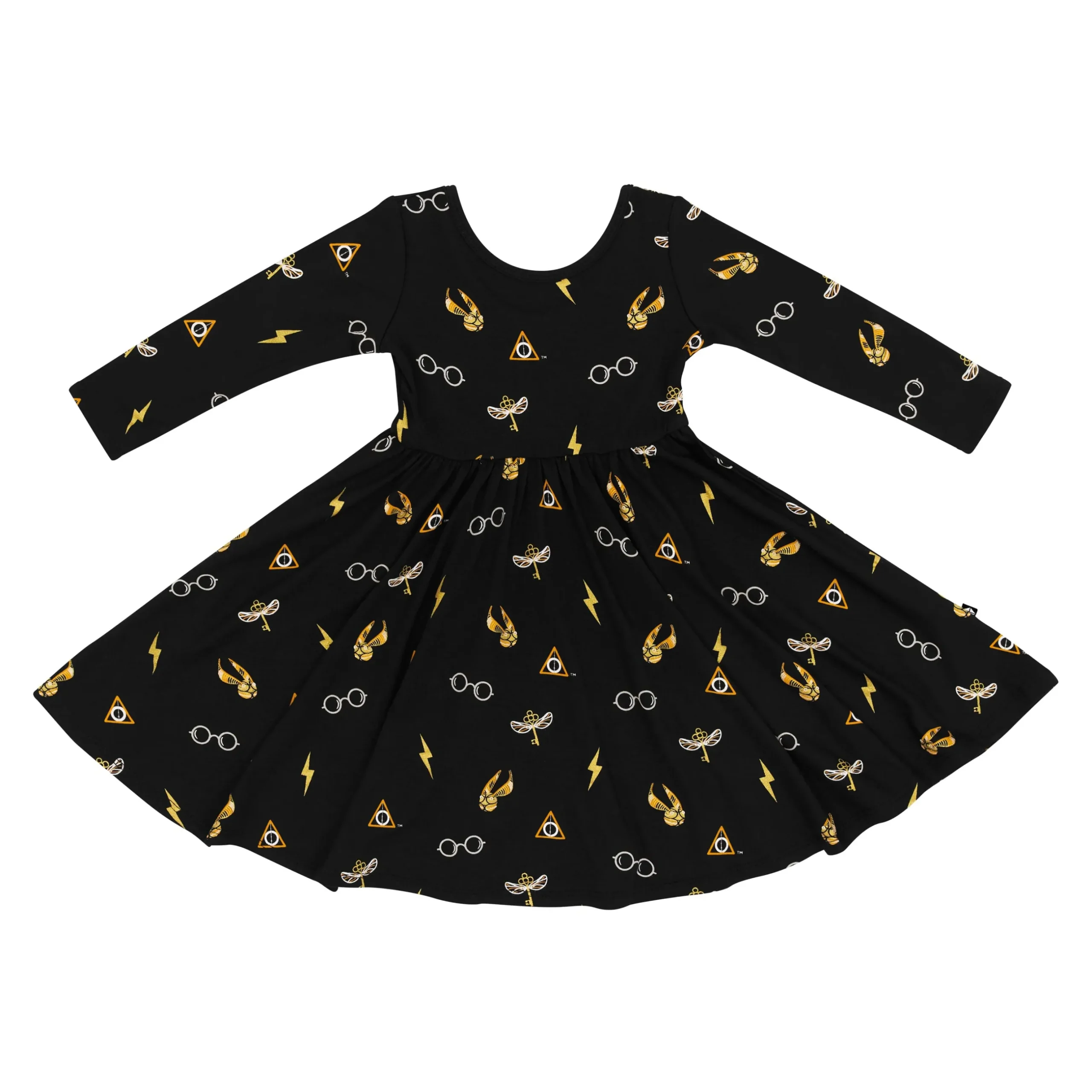 Online Kyte Baby Long Sleeve Twirl Dress in Midnight Icon