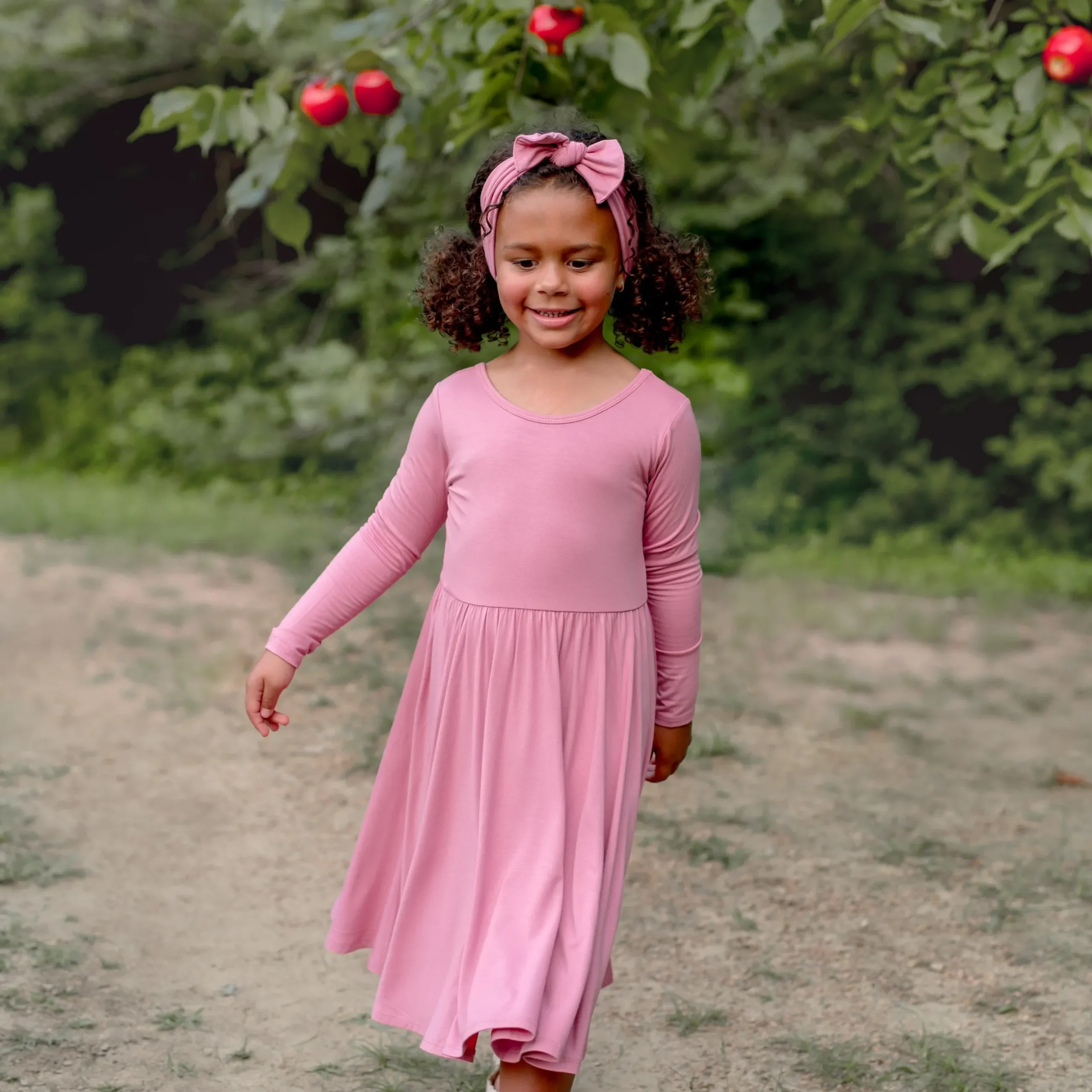 Best Kyte Baby Long Sleeve Twirl Dress in Apple Blossom