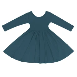 Outlet Kyte Baby Long Sleeve Twirl Dress in Atlantic