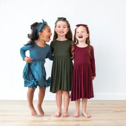 Discount Kyte Baby Long Sleeve Twirl Dress in Fir