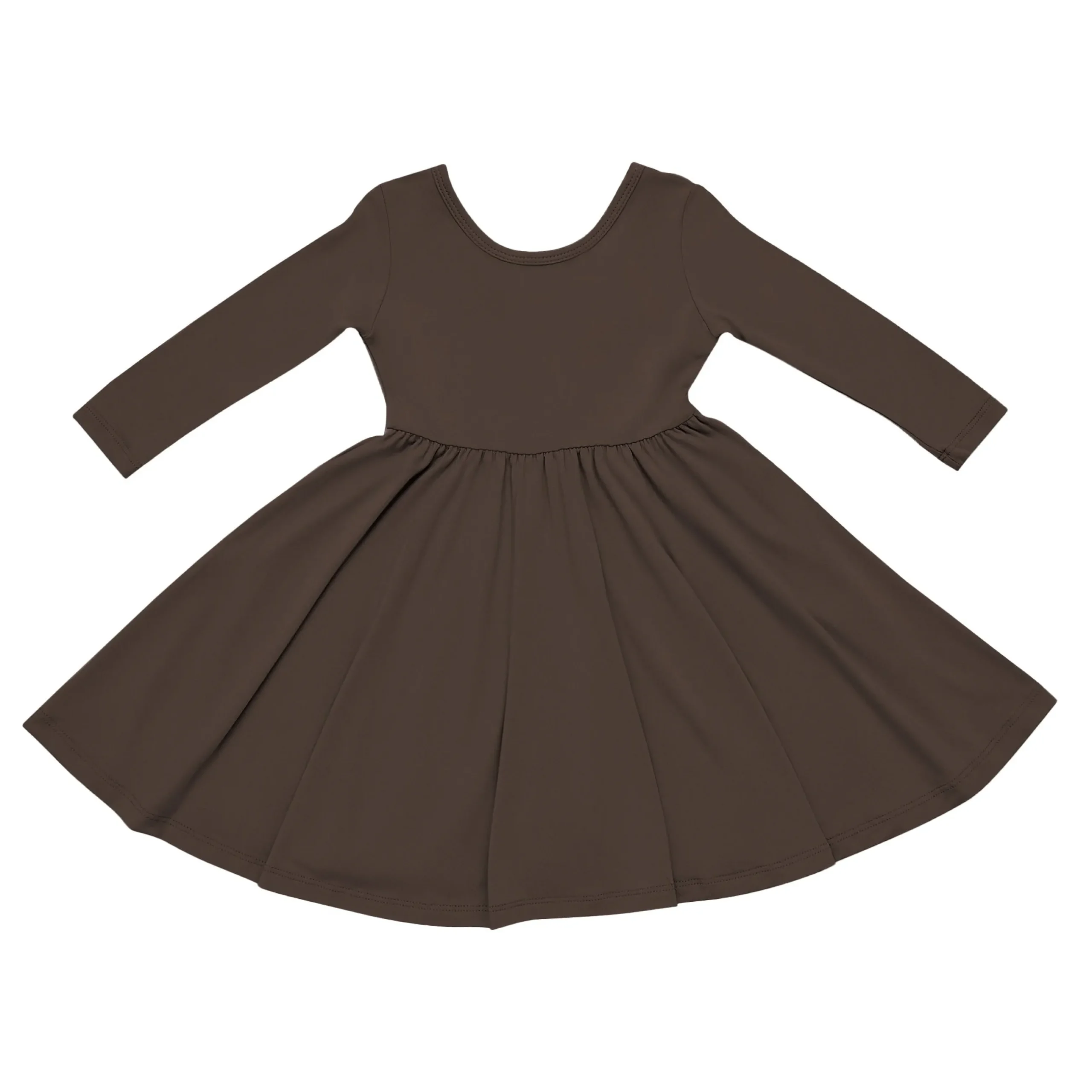 Sale Kyte Baby Long Sleeve Twirl Dress in Espresso