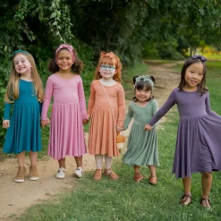 Sale Kyte Baby Long Sleeve Twirl Dress in Thyme