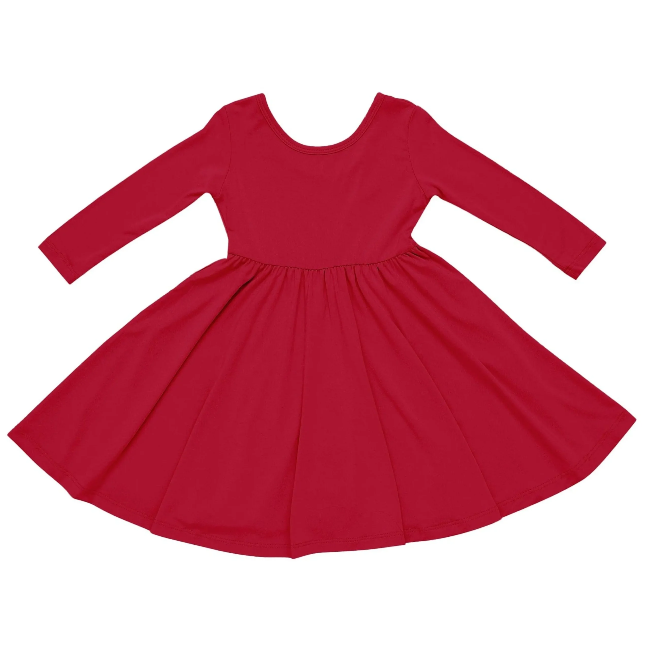 Kyte Baby Long Sleeve Twirl Dress in Cardinal