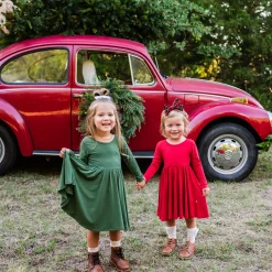 Kyte Baby Long Sleeve Twirl Dress in Cardinal