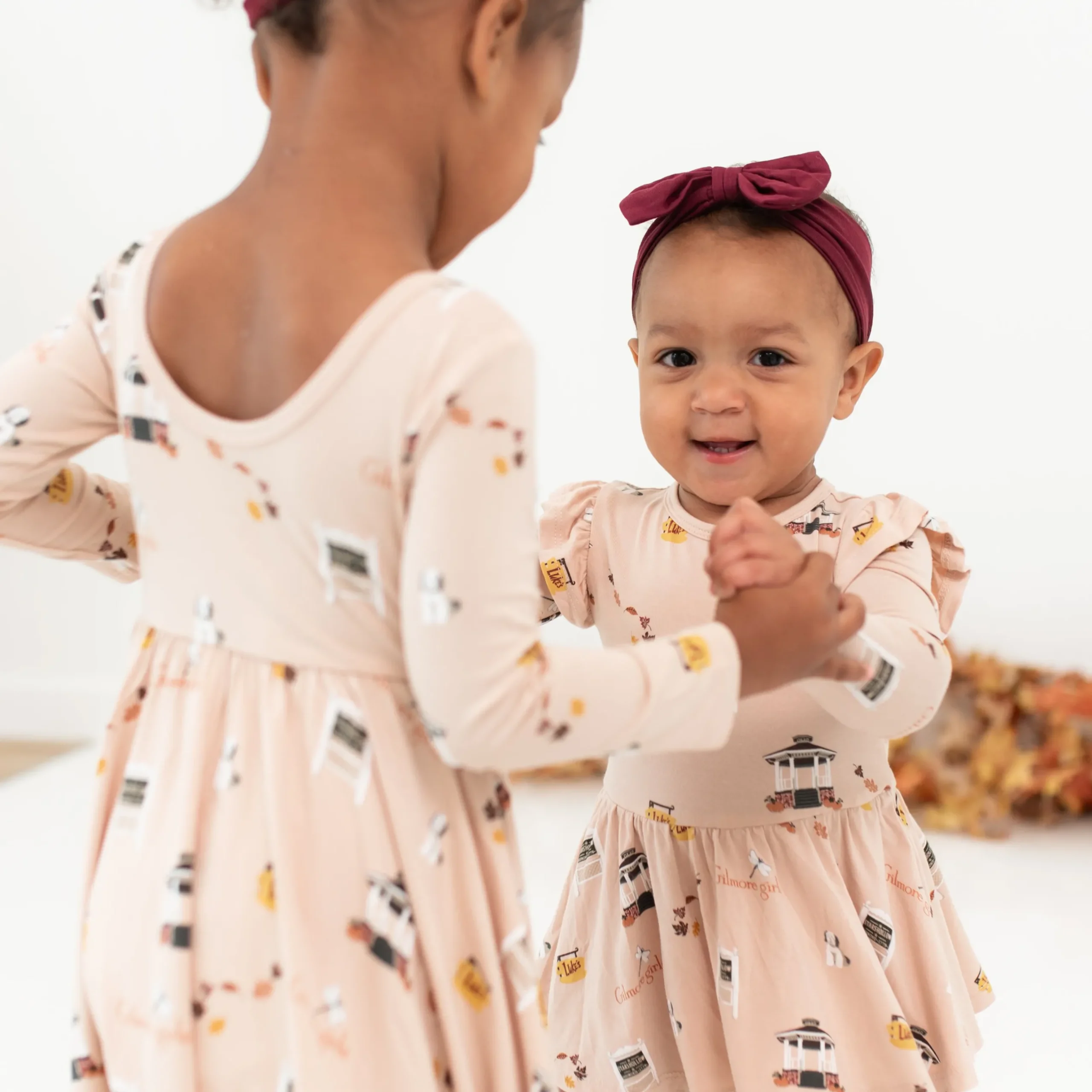 Clearance Kyte Baby Long Sleeve Twirl Dress in Gilmore Girls