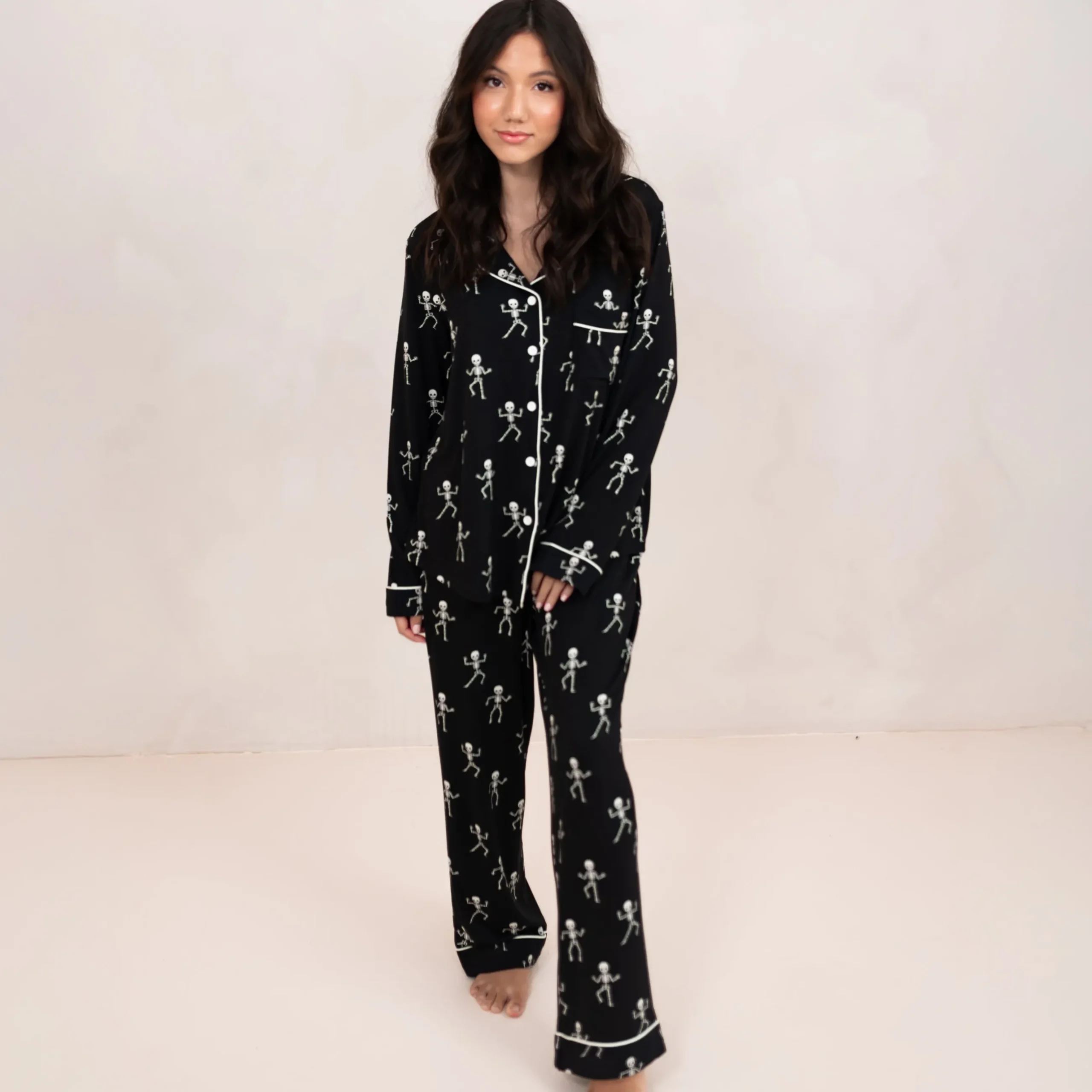 Online Kyte Baby Long-Sleeved Women's Pajama Set in Skeleton