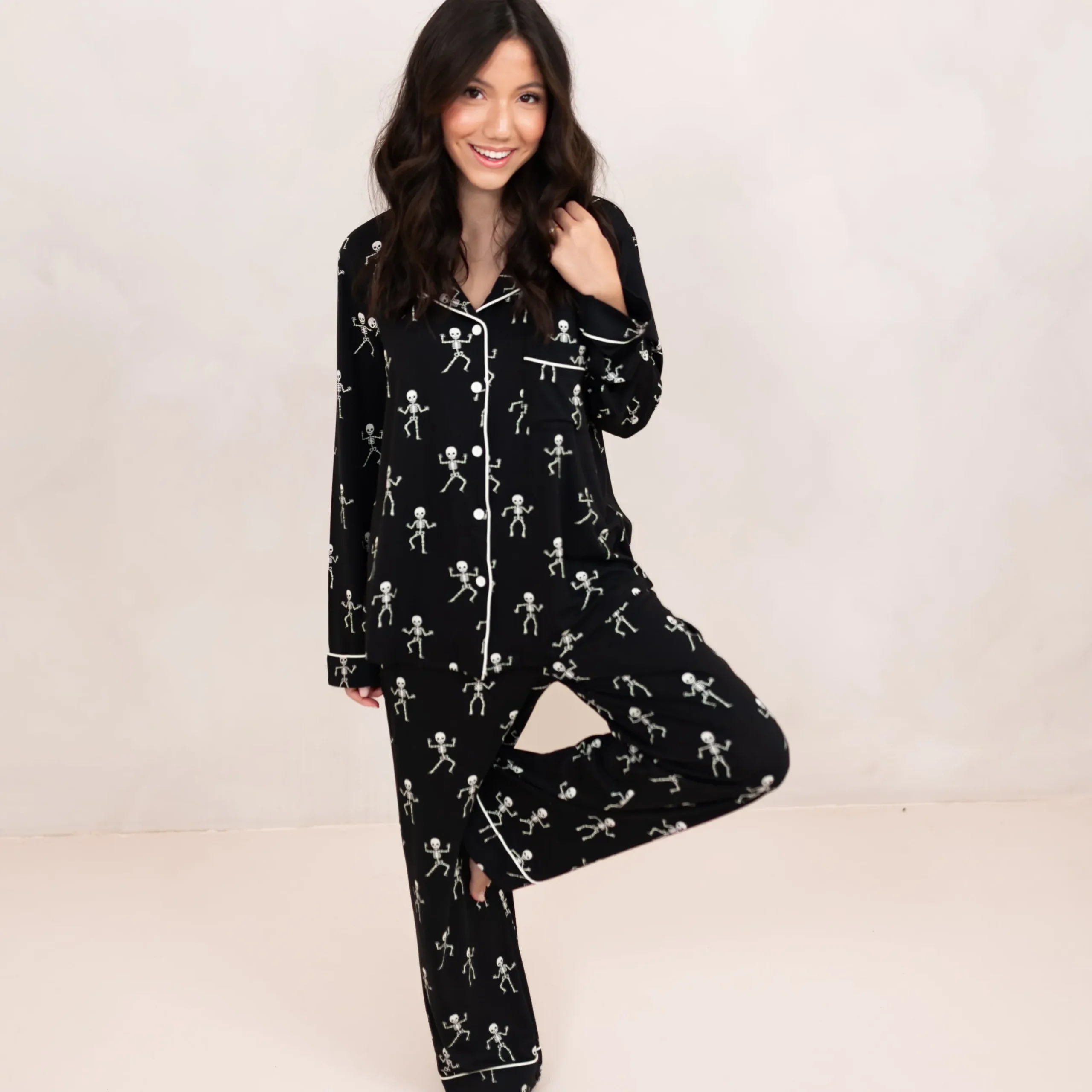 Online Kyte Baby Long-Sleeved Women's Pajama Set in Skeleton