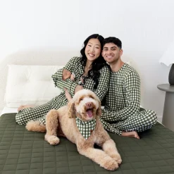 Kyte Baby Long-Sleeved Women's Pajama Set in Gingham Fir
