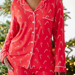Discount Kyte Baby Long-Sleeved Women's Pajama Set in Candy Cane