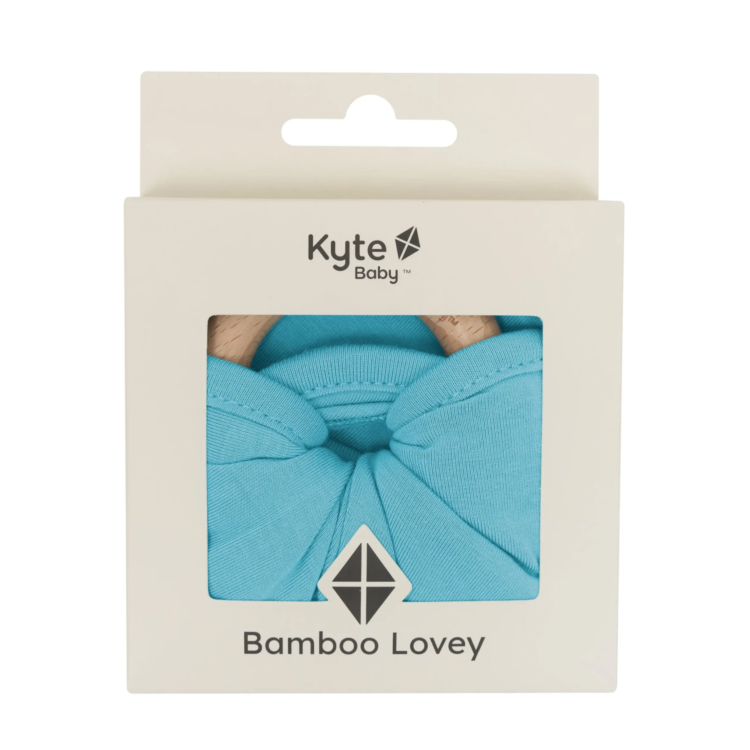 Outlet Kyte Baby Lovey in with Removable Wooden Teething Ring Makai