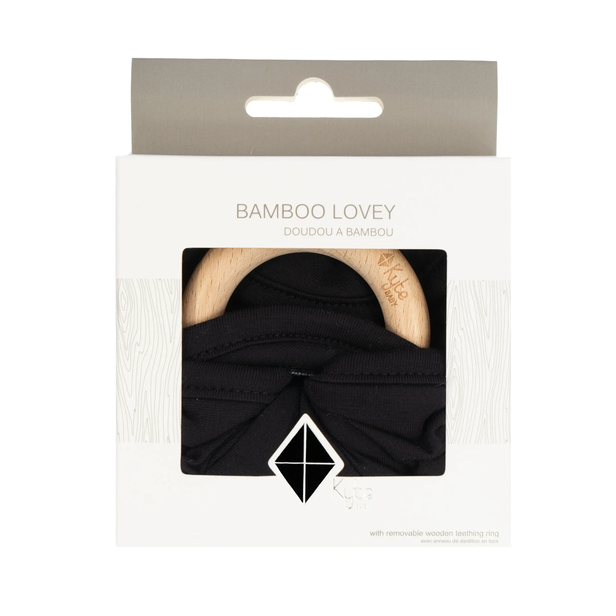 Online Kyte Baby Lovey in with Removable Wooden Teething Ring Midnight
