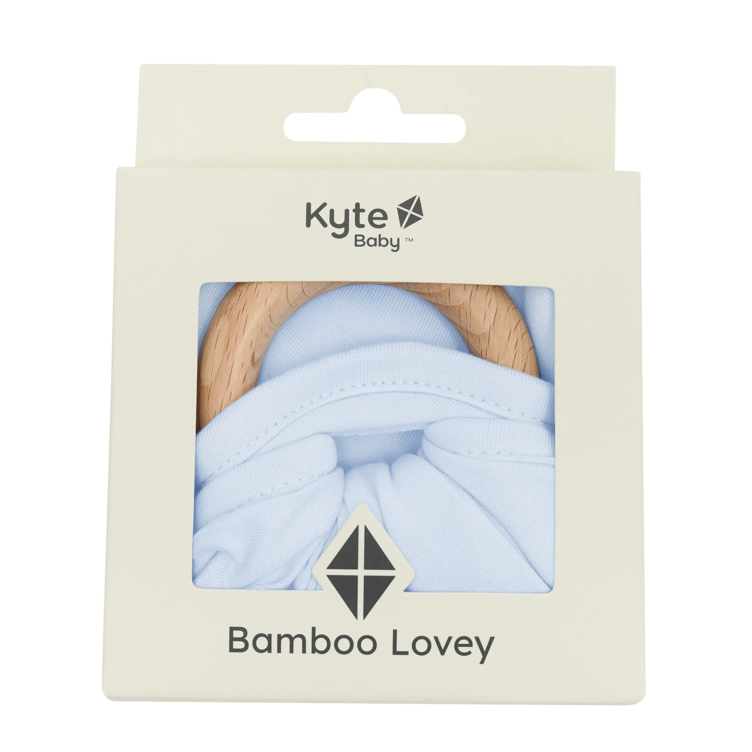 Hot Kyte Baby Lovey in with Removable Wooden Teething Ring Mist