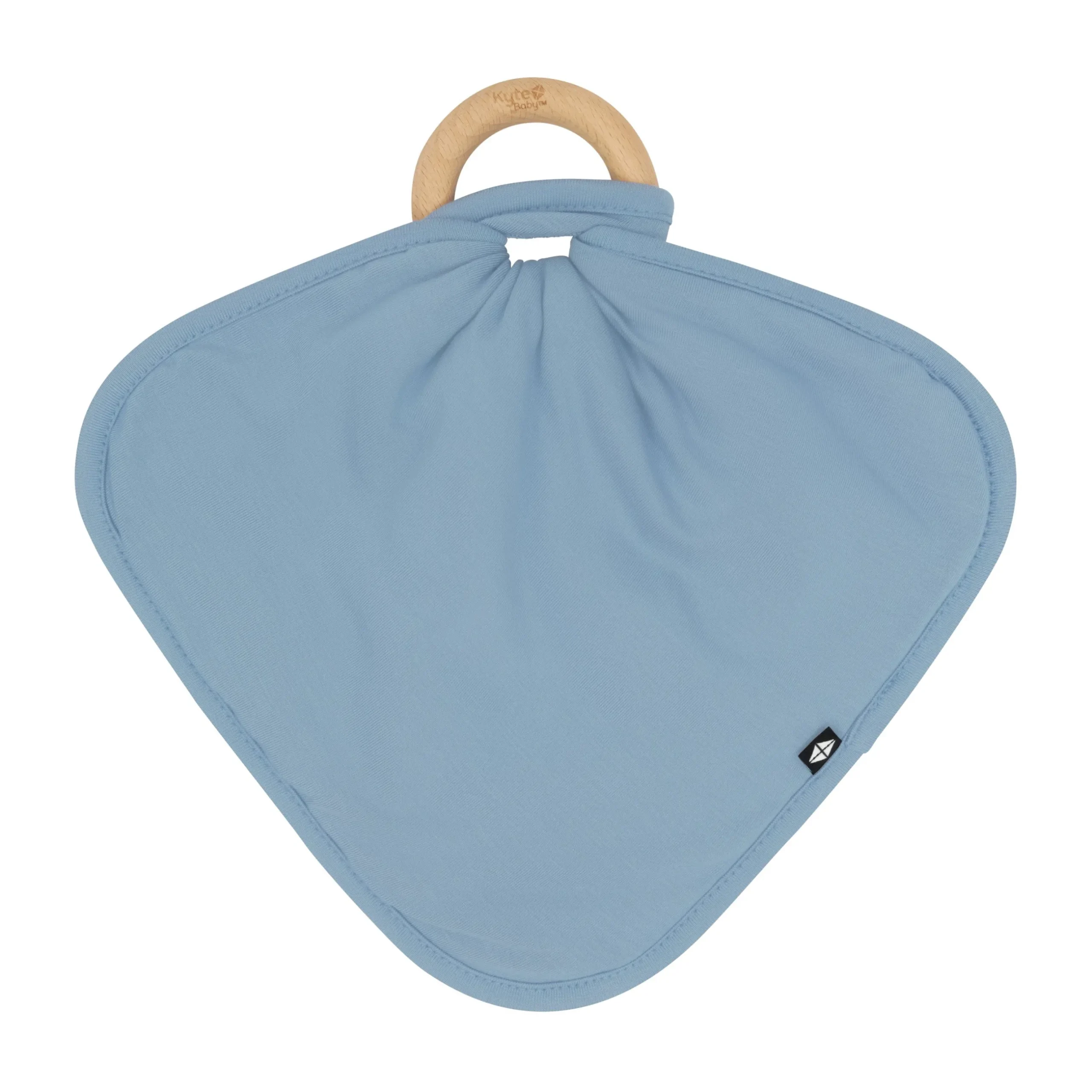Sale Kyte Baby Lovey in with Removable Wooden Teething Ring Slate