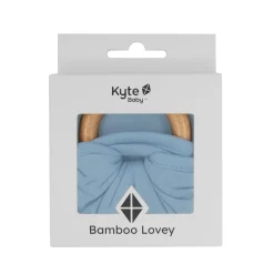 Sale Kyte Baby Lovey in with Removable Wooden Teething Ring Slate