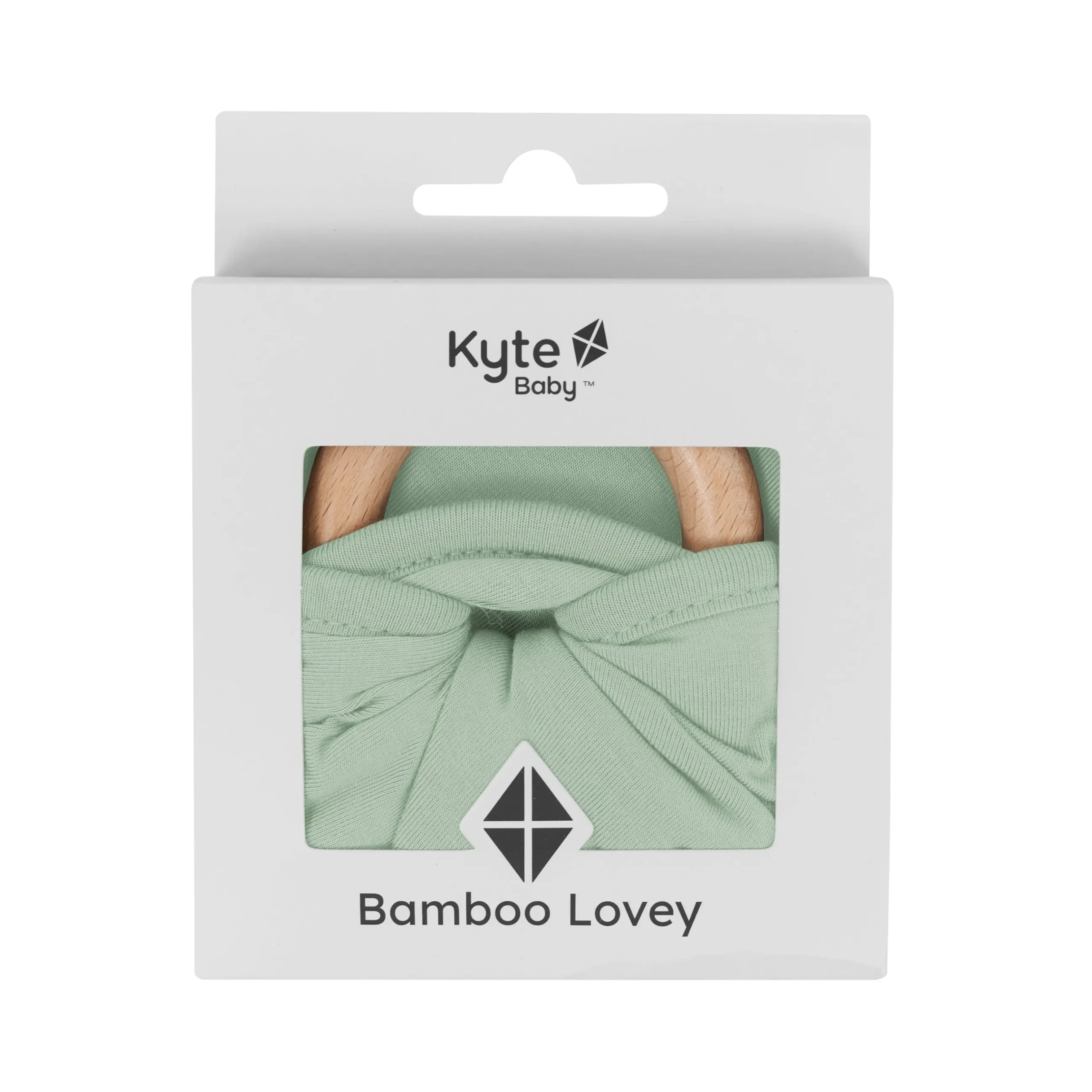 New Kyte Baby Lovey in Thyme with Removable Teething Ring