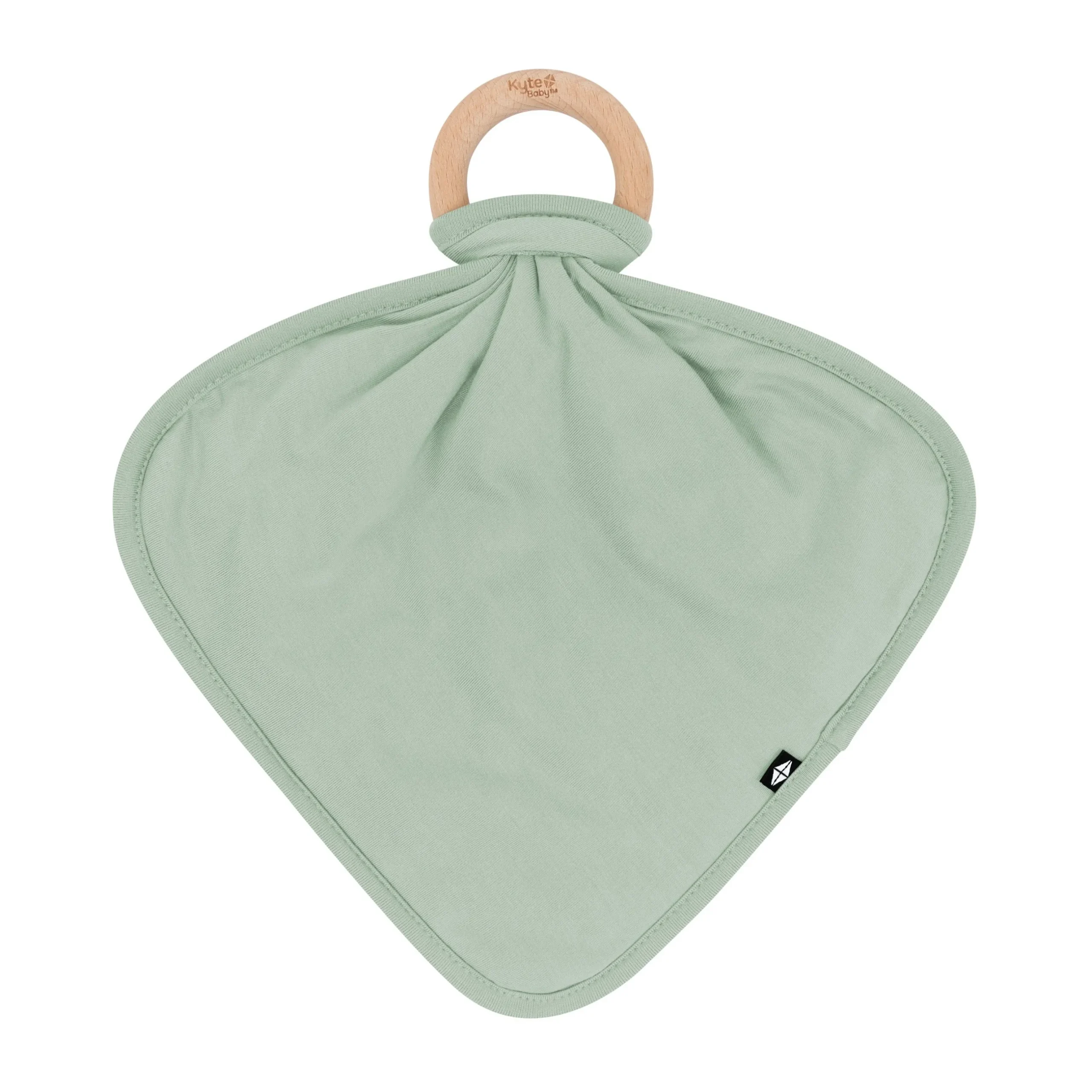 New Kyte Baby Lovey in Thyme with Removable Teething Ring