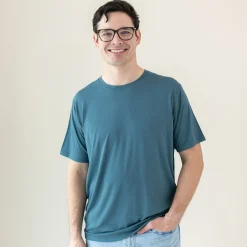 New Kyte Baby Men's Crew Neck Tee in Atlantic