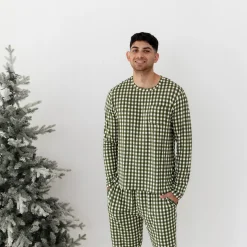 Outlet Kyte Baby Men's Jogger Set in Gingham Fir