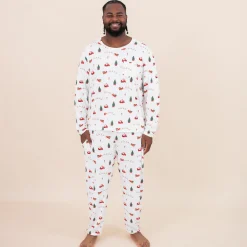 Best Kyte Baby Men's Jogger Set in Santa Sleigh