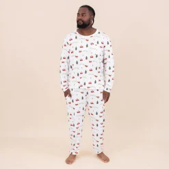 Best Kyte Baby Men's Jogger Set in Santa Sleigh