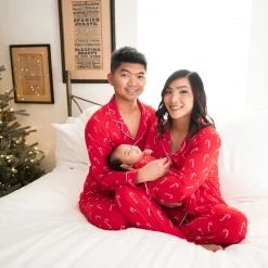Best Kyte Baby Men's Long Sleeve Pajama Set in Candy Cane