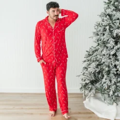Best Kyte Baby Men's Long Sleeve Pajama Set in Candy Cane