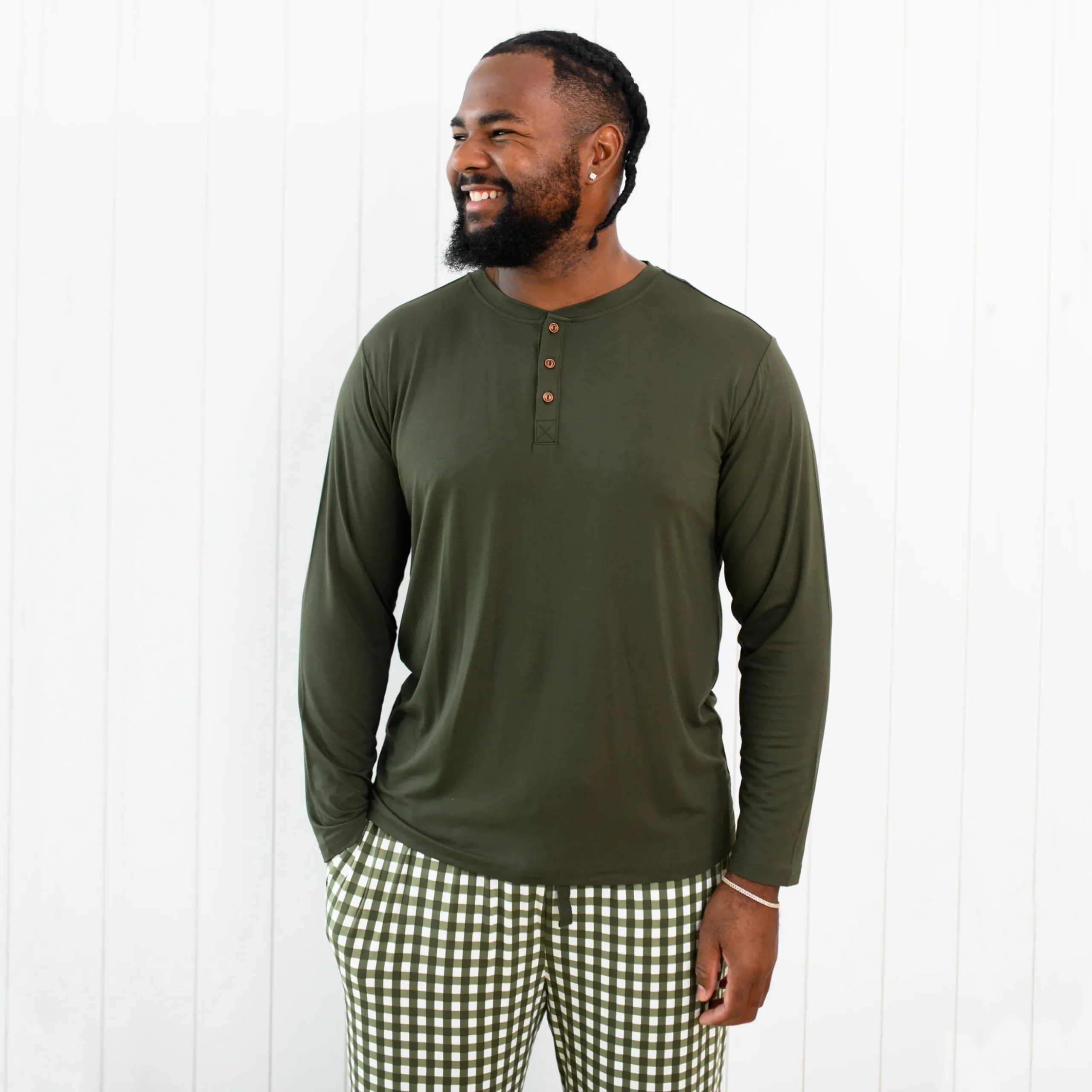Discount Kyte Baby Men's Lounge Pants in Gingham Fir