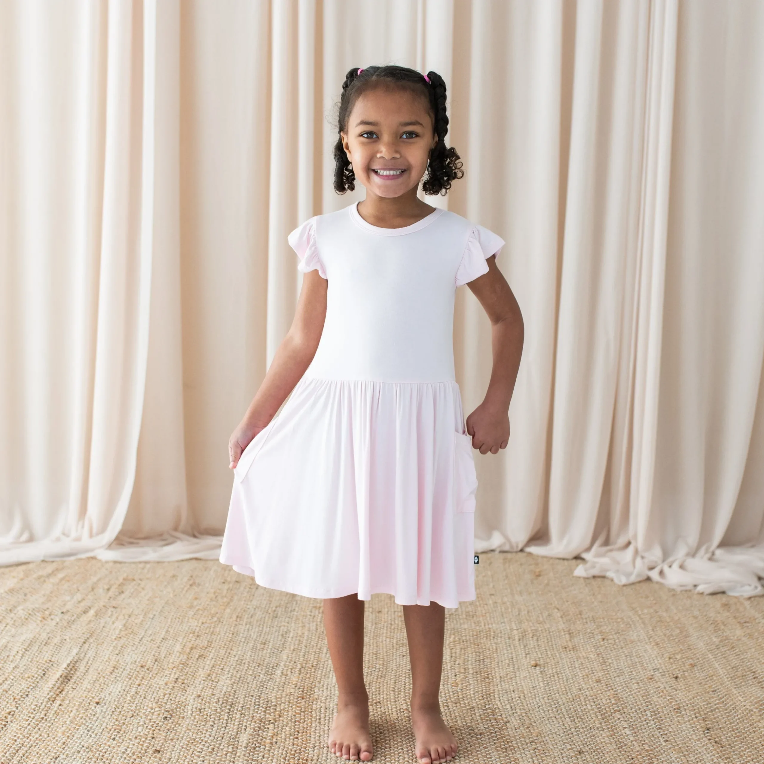 New Kyte Baby Pocket Dress in Sakura