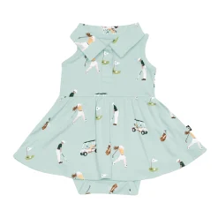 Discount Kyte Baby Polo Bodysuit Dress in Golf